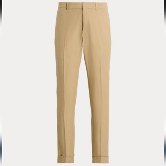 Polo by Ralph Lauren Mens Biege Tailored Classic Fit Linen Pants  Size 36/30